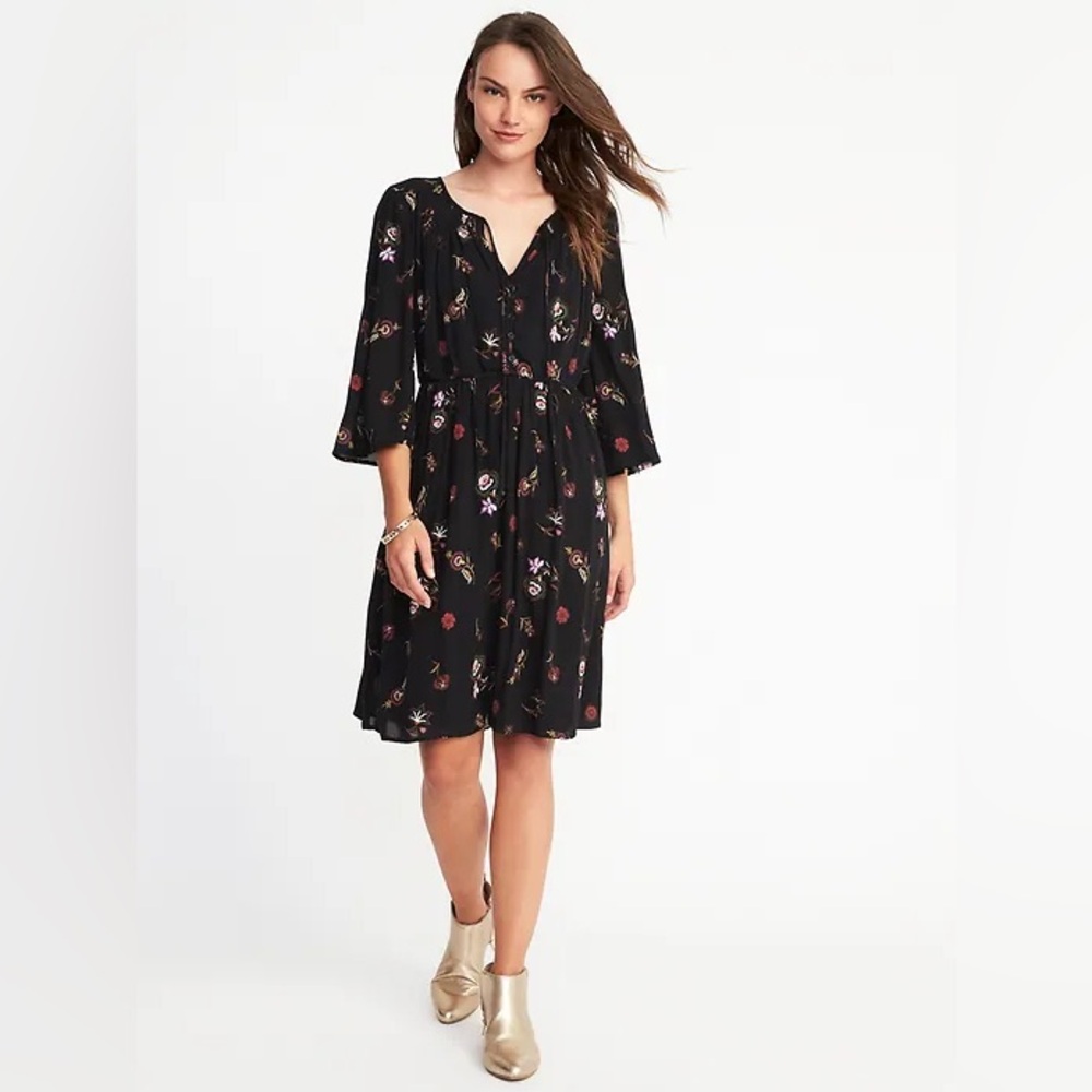 Old navy black midi dress size L